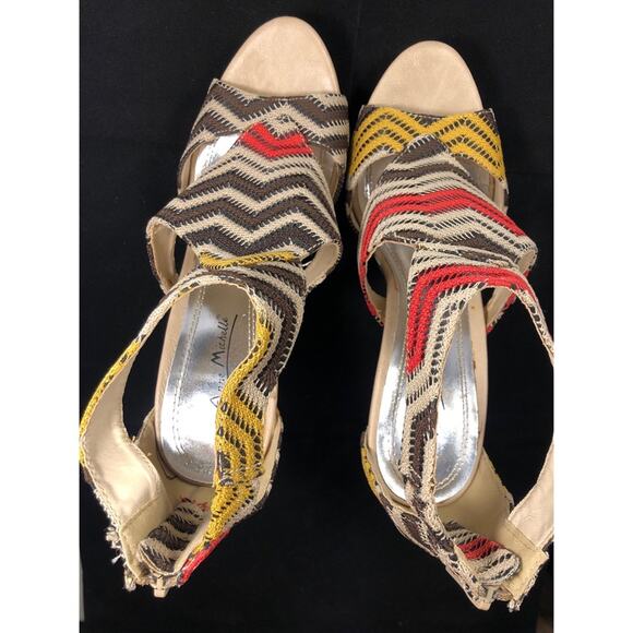 Woven Knit Anne Michelle Socialite Heels 9 - Picture 8 of 14